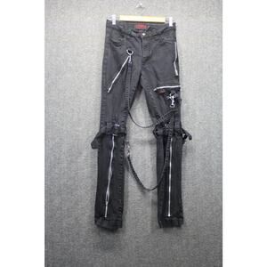 Tripp NYC Pants Men's 30 Rave Skater Cyber GOTH Y2K Skinny Jeans Emo Punk Black